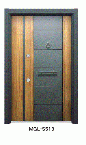 باب ملتي لوك سلفر في الوسط وخشبي على الجنب MGL-S513