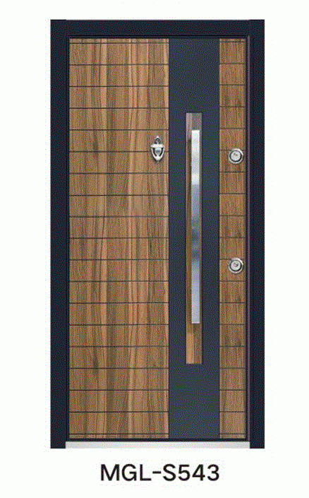 باب ملتي لوك سلفر مع خشبي  MGL-S543