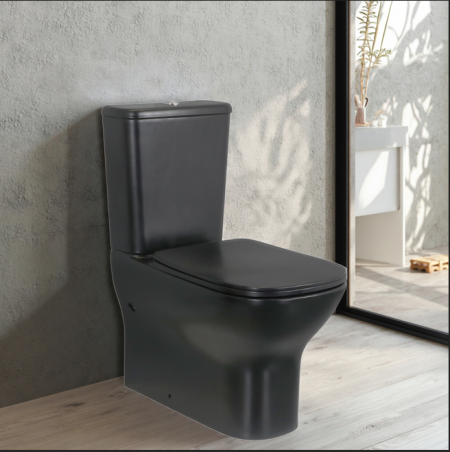 مرحاض ارضي اسود شكل مستطيل Revilas DT2066-MB