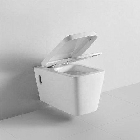 مرحاض مربع كريمي غطاء عظم تركي معلق D2051C-I