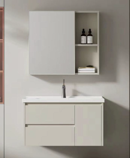 خزانة 80 سم جارورين + دفة ZJ801-80E